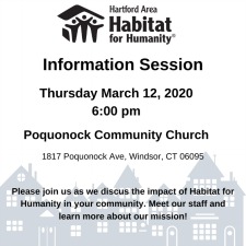 Hartford Habitat Windsor Info Night