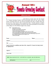 Annual 55+ Tomato Growing Contest! 