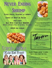 Never-Ending Shrimp & Kids Eat Free